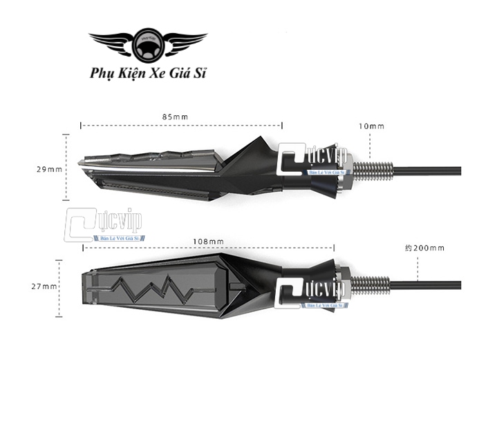 [HCM]Xi Nhan Độ Winner X Vario 2018-2020 Exciter 150 MSX R15 Kiểu Sấm Sét MS3129