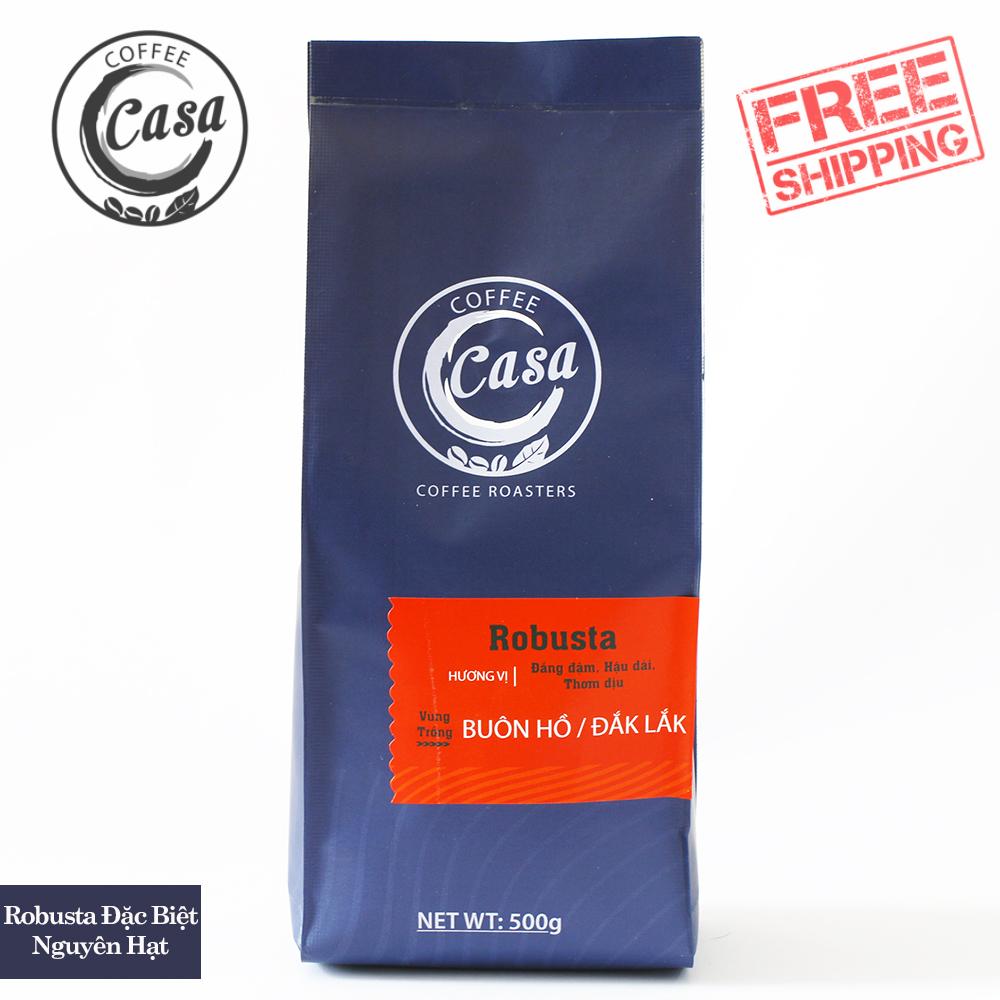 Cà phê rang xay nguyên chất Robusta loại đặc biệt đậm vị không độn tẩm 500gr - Casa Coffee