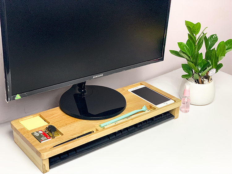 Kệ Kê Màn Hình, Kệ Để Laptop, Kê Máy iMac Làm Bằng Gỗ Thông Tự Nhiên