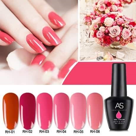 [HCM]Sơn gel AS - màu đỏ hồng mã RH