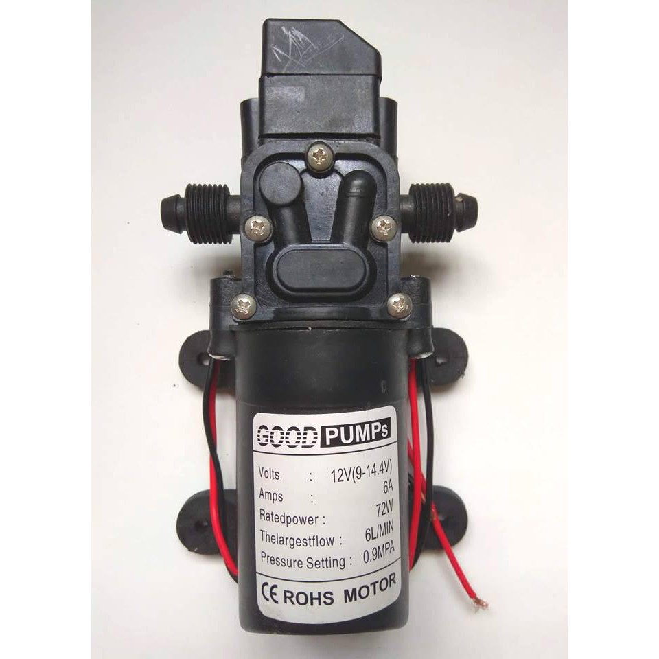 Máy bơm mini tăng áp  tự ngắt cho máy giặt  nóng lạnh nước Good PUMPs 12V   6A   72W