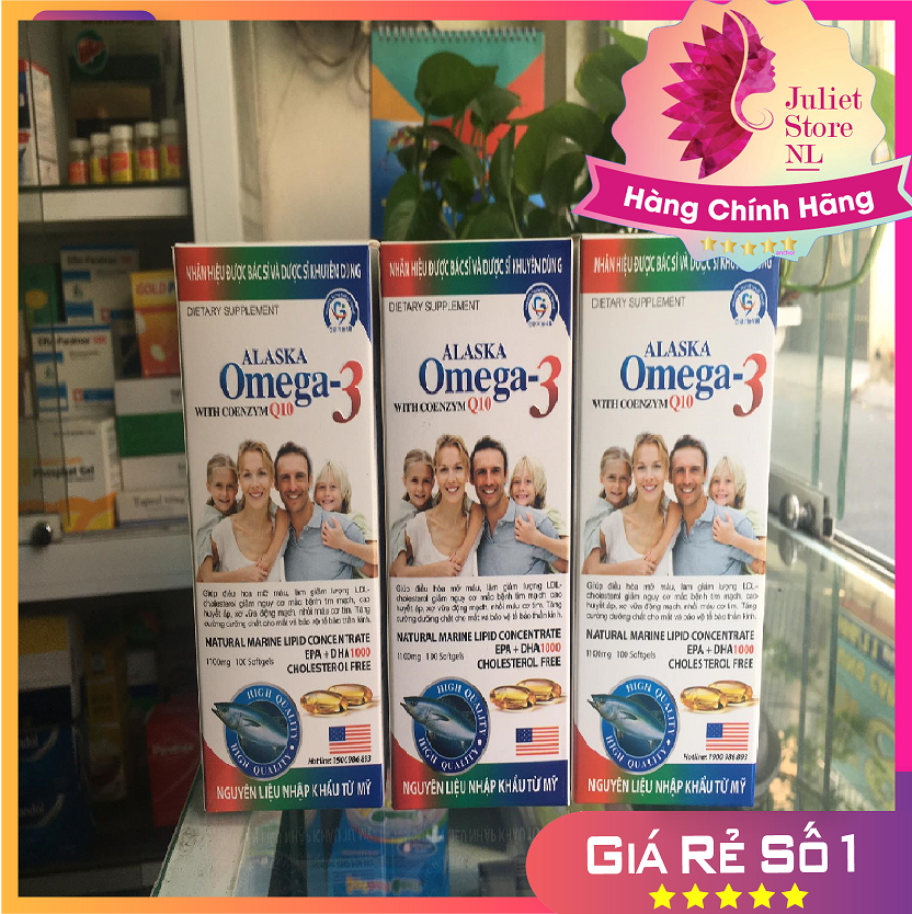 [CHÍNH HÃNG] VIÊN DẦU CÁ ALASKA FISH OIL OMEGA 3 USA NGUYÊN LIỆU NHẬP KHẨU TỪ MỸ BỔ NÃO SÁNG MẮT,KHỎE MẠNH TIM MẠCH
