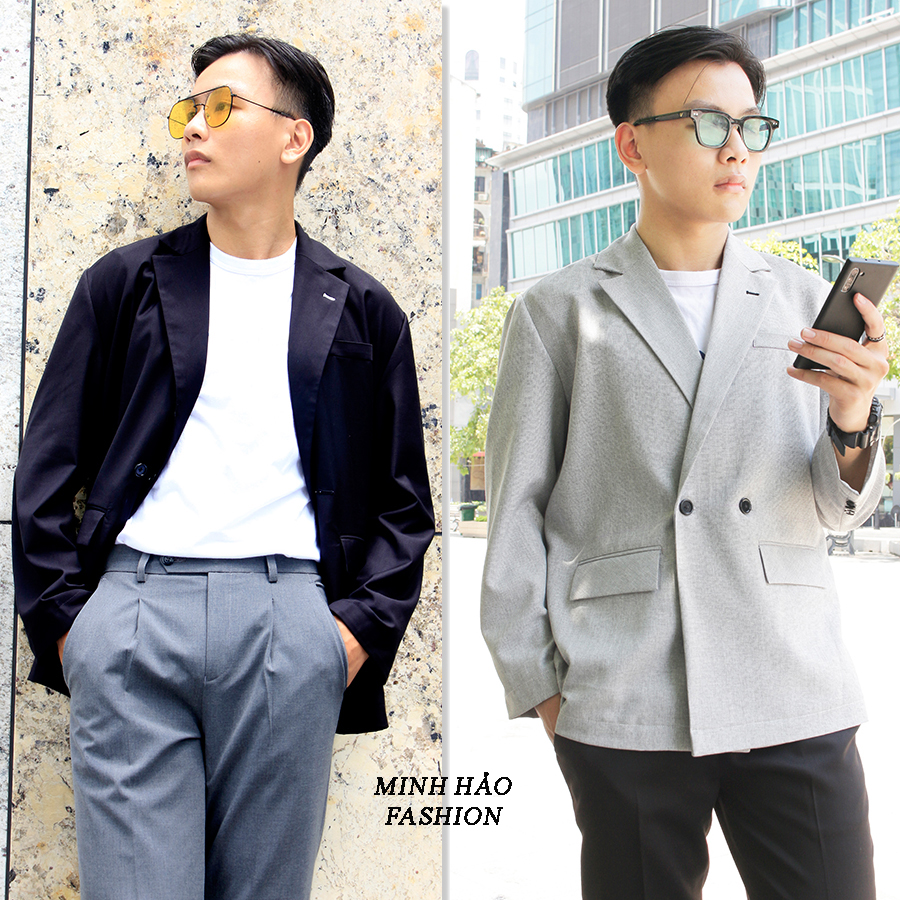 ÁO KHOÁC BLAZER, VEST NAM HÀNG THIẾT KẾ ĐẸP, FORM RỘNG-AKN1