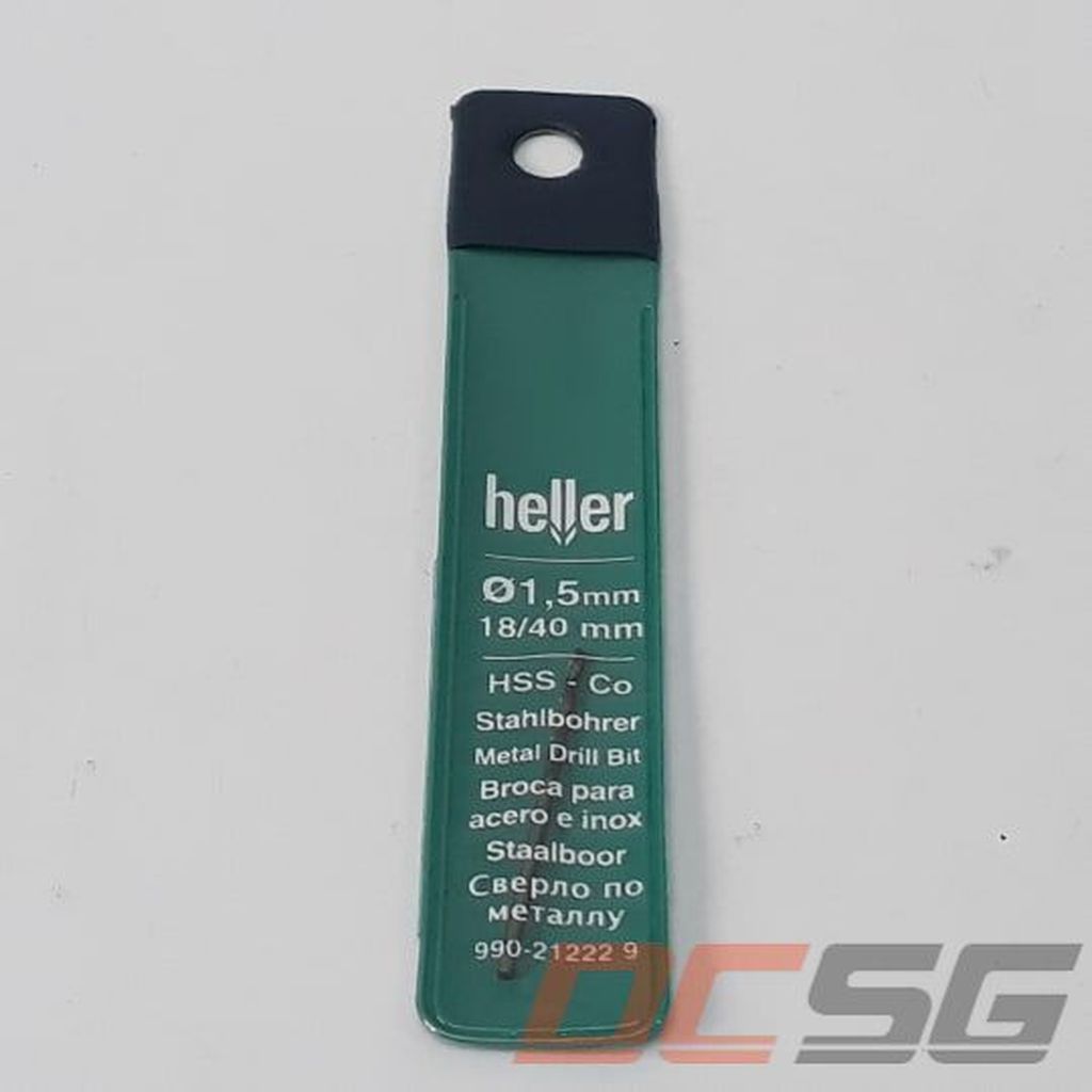Mũi khoan inox 1.5x40mm heller hss co 212229