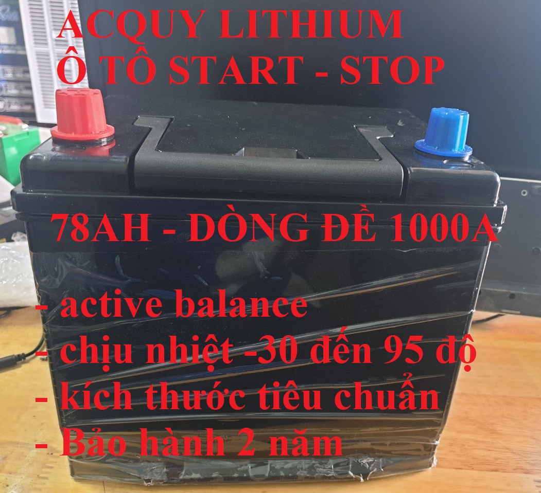 Acquy ô tô LITHIUM 12V 78AH