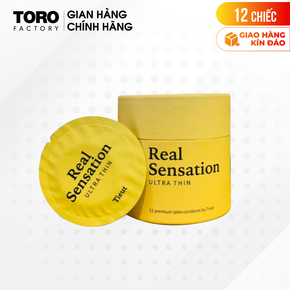 Bao cao su real sensation ultra thin siêu mỏng - hộp 12 cái | toro factory