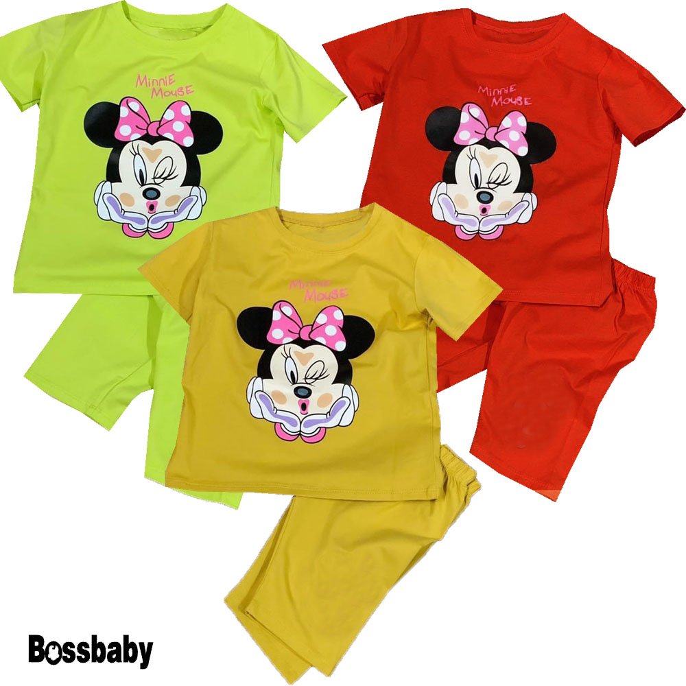 [HCM]Combo 3 Đồ bộ áo Quần cho bé bộ meckey min MINMUOSE bé gái ( 6kg-26kg).BDBG25.