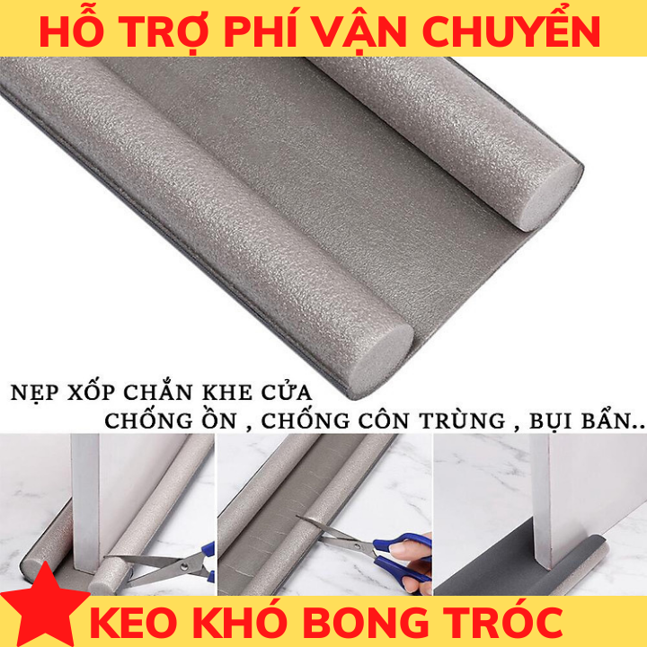 Thanh xốp chặn cửa - đệm xốp che khe cửa chống côn trùng gió lùa điều hòa giá rẻ tốt
