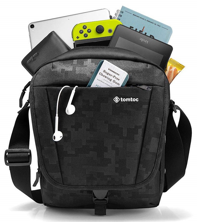 Túi Đeo Chéo TOMTOC Functional iPad, Tablet 7-11 inch A02 (Đen)