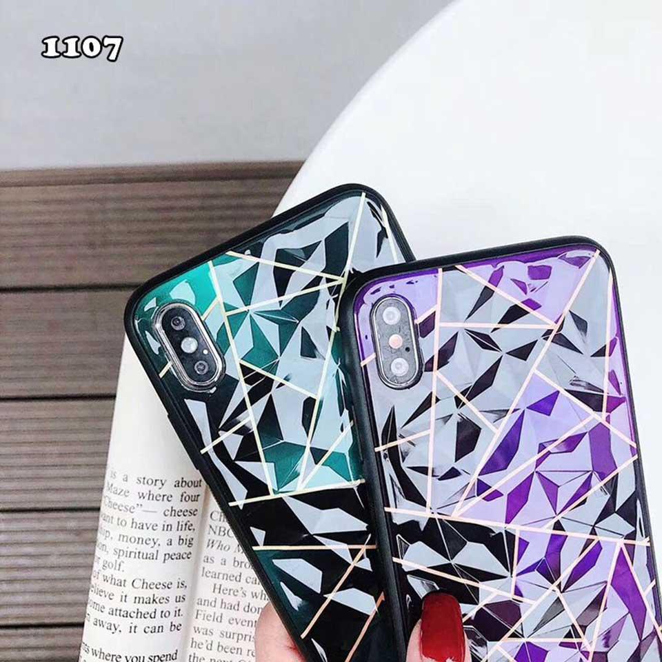 Ốp Lưng Iphone Đủ Dòng Máy [ 6 / 6s / 7 / 8 / X - 6 Plus / 6s Plus / 7 Plus / 8 Plus / Xmax ] Họa Tiết Hình Khối Lấp Lánh - Ốp Cứng Ah1107