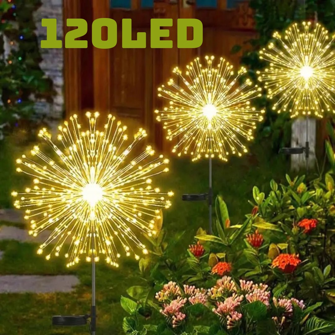 Dây đèn led trang trí pháo bông năng lượng mặt trời
