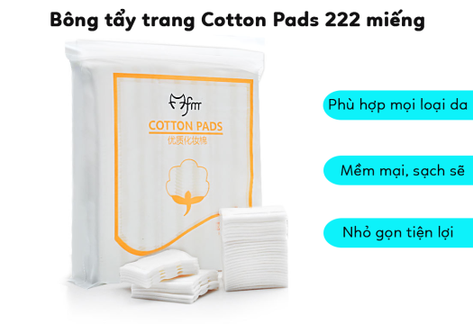 Bông tẩy trang 222 miếng Cotton Pads Lameila - Bông trang điểm 3 lớp Cotton Pads- Bông Tẩy Trang Mèo