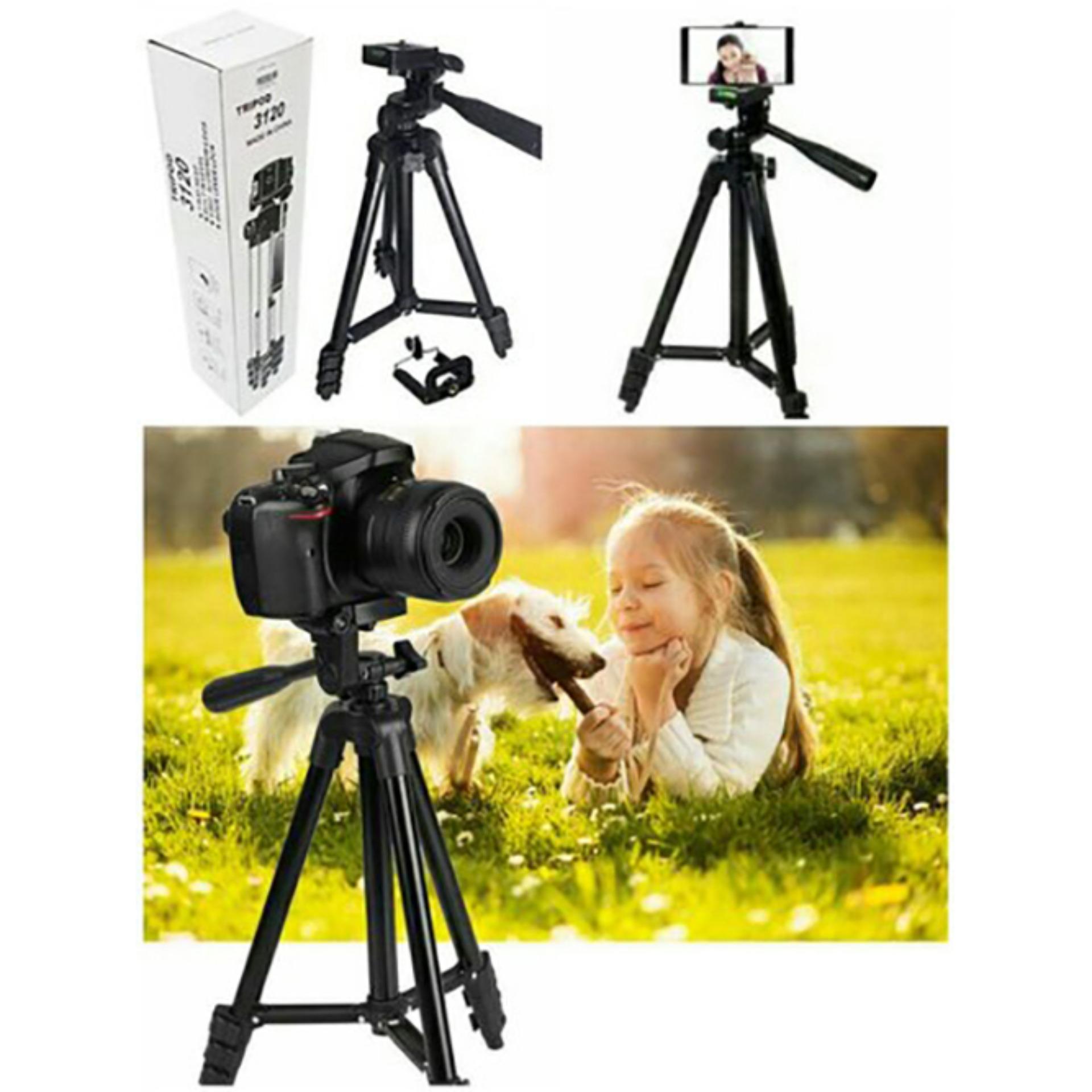 Chân Máy Quay, Chân máy ảnh Tripod 3120 Mẫu Mới nhất 2019 tặng kèm đầu kẹp, Chống Rung - Loại Tốt BẢO HÀNH 1 ĐỔI 1 - chân tripod - tripod xịn