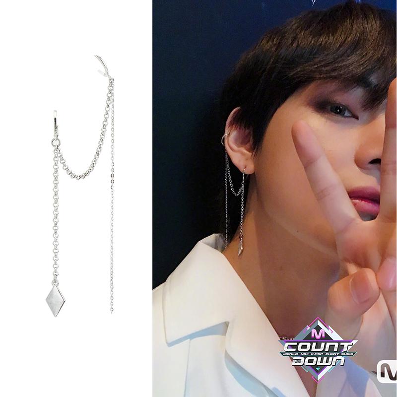 Bông tai dài tua rua Kim Tae Hyung