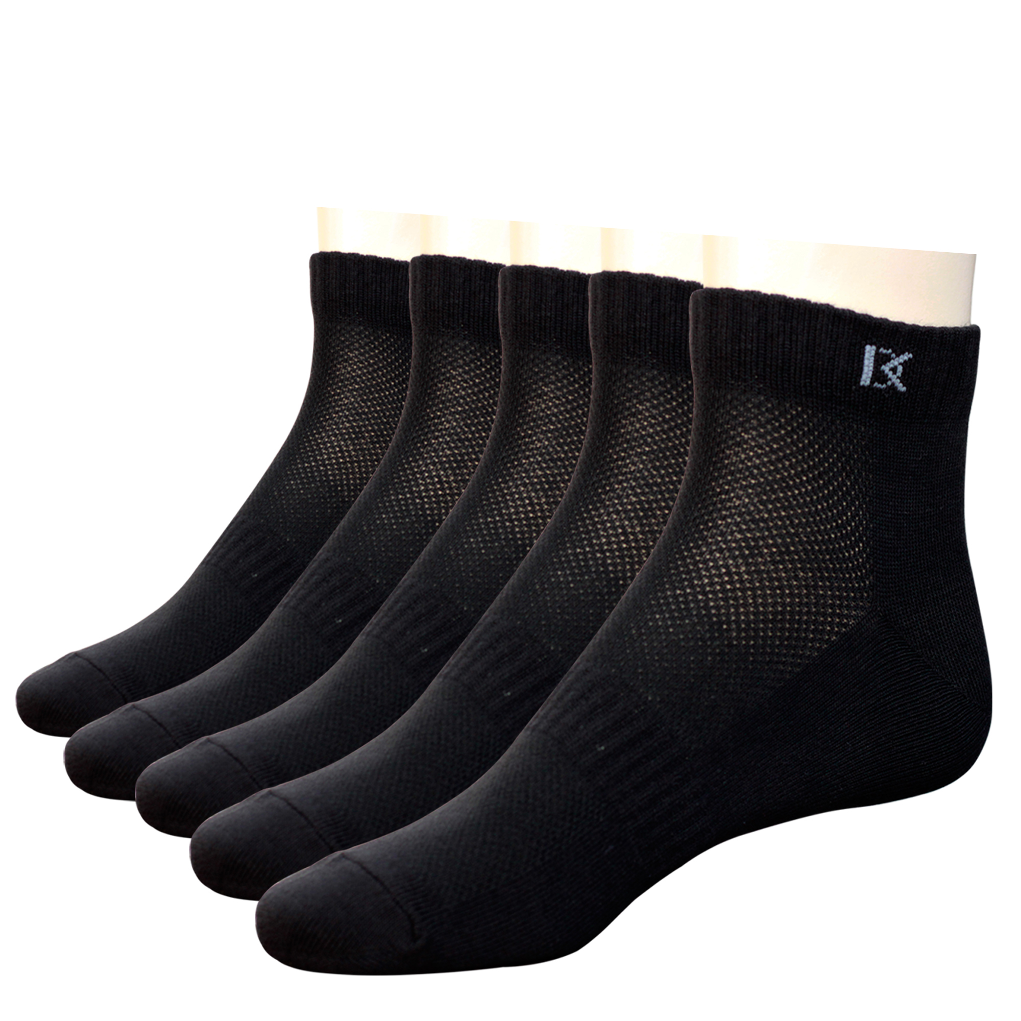 Combo 5 đôi vớ nam Cotton thể thao màu đen DonaKein