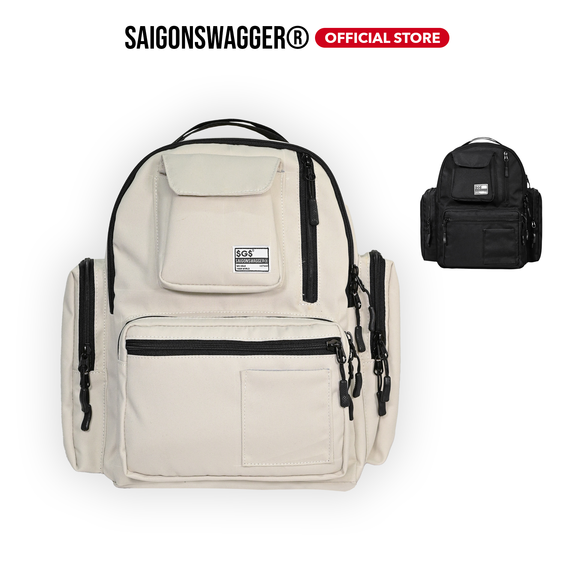Balo đi học thời trang saigonswagger® nhiều ngăn chống nước sgs domed backpack