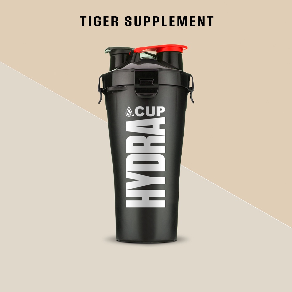 Shaker Bình nước thể thao 2 ngăn Hydracup Dual - Lắc bột whey, bcaa