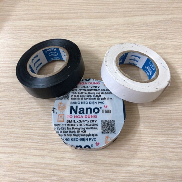 [HCM]Băng keo điện NANO cuộn 20Y Tô Nga Dũng