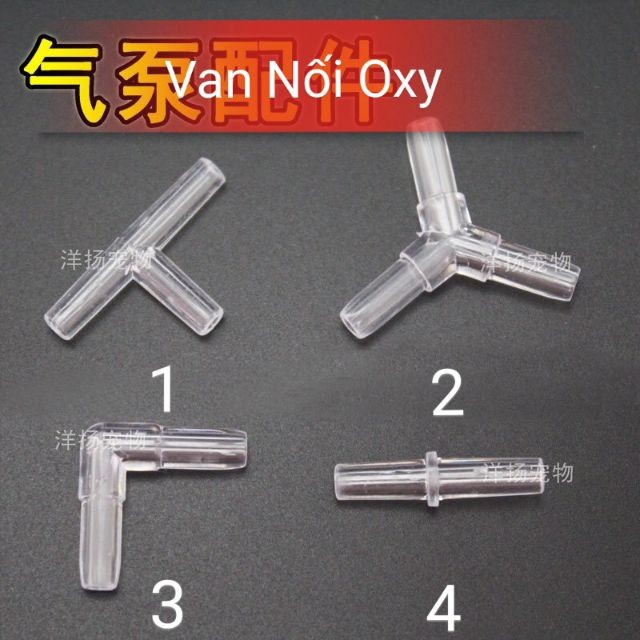 Van nối khí oxy , van chữ nối chữ t , chữ l - guppy xanh