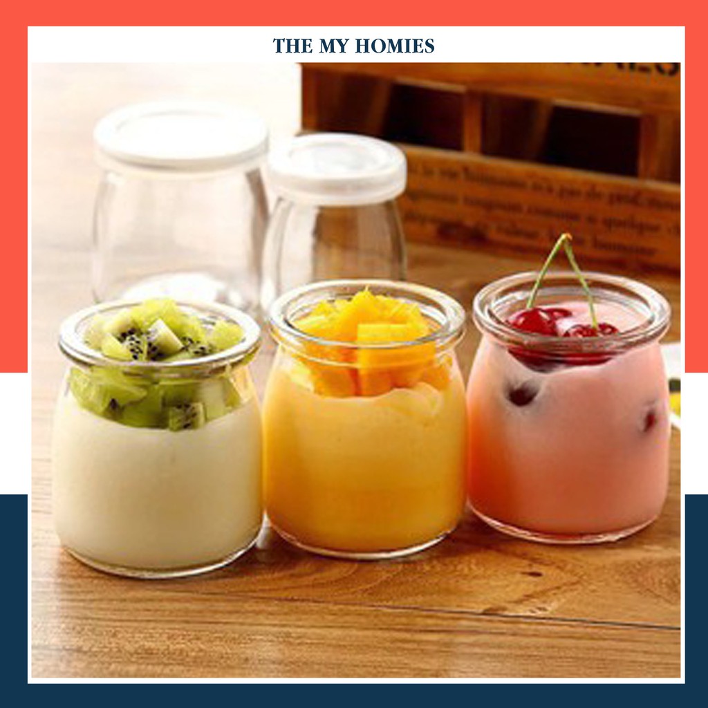 [HCM]Bộ 12 Hũ thủy tinh 100ml ??  ?? đựng Yaourt Pudding