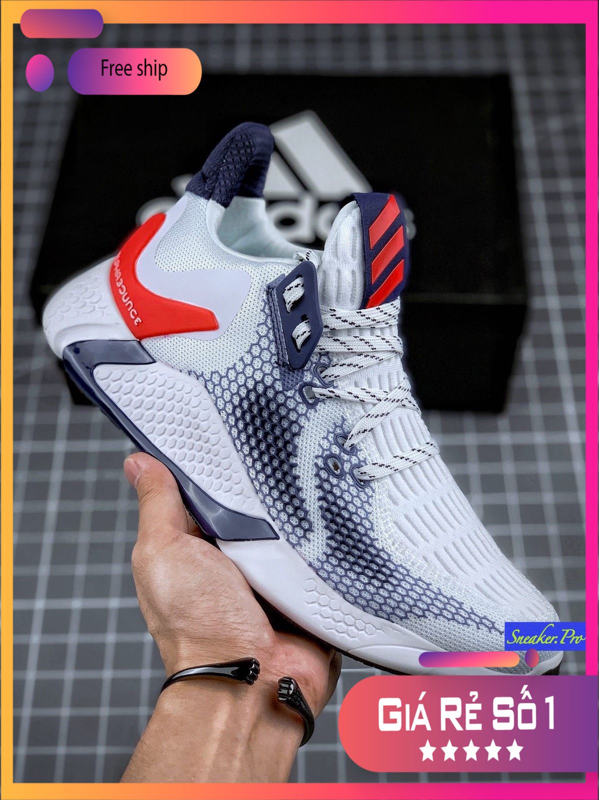 [FreeshipMAX] (VIDEO CẬN CẢNH) Giày thể thao sneaker nam nữ ALPHABOUNCE instinct M 2020 trắng