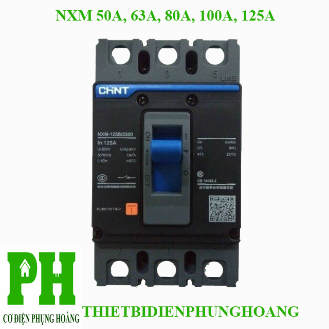 Cầu dao tự động aptomat khối mccb 3p- - chint