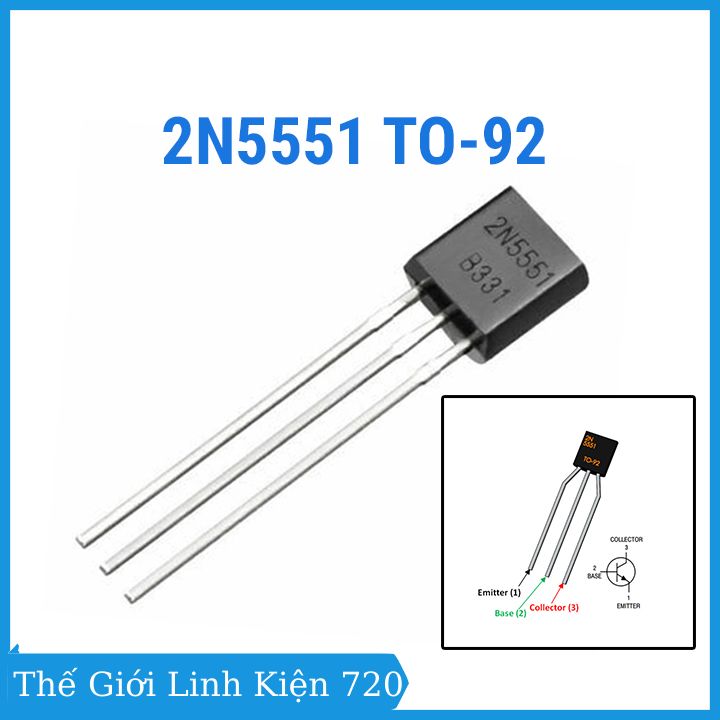 Transistor 2n5551 to-92 0.6a/160v khuếch đại npn