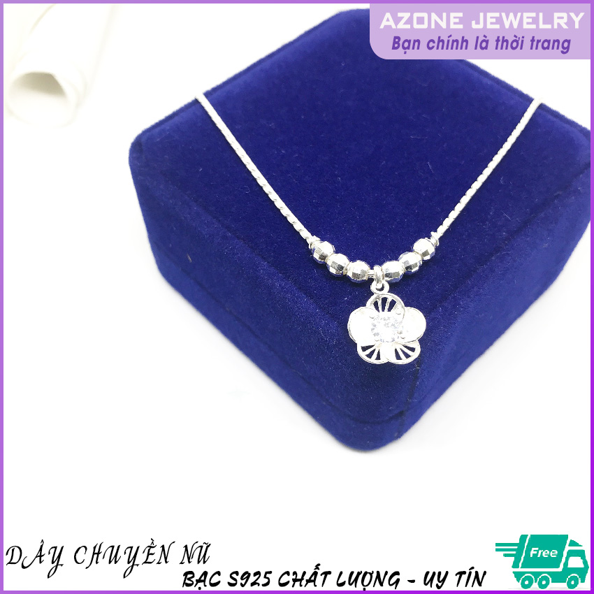 Dây chuyền | dây chuyền nữ | dây chuyền bạc trẻ em bạc s925 mặt kiểu #azdc002 - azone 24h vòng đeo cổ bạc