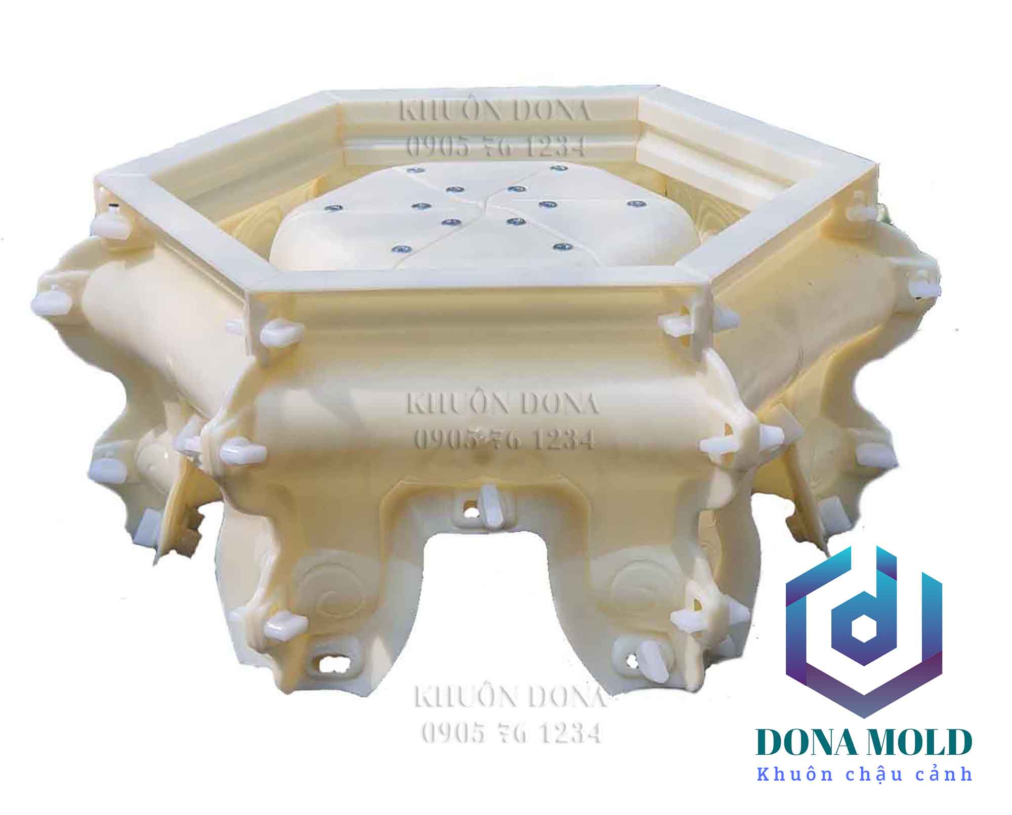 Khuôn Đúc Chân Đôn Quỳ (kỷ) cho Lục Giác  50 - 55 Cao 23 Rộng 33 cm Khuôn Đúc Chậu Cảnh Nhựa ABS cao cấp