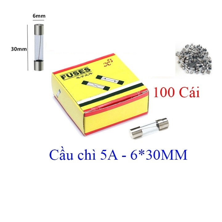 Bộ 20 cầu chì ống 6x30 - 5A
