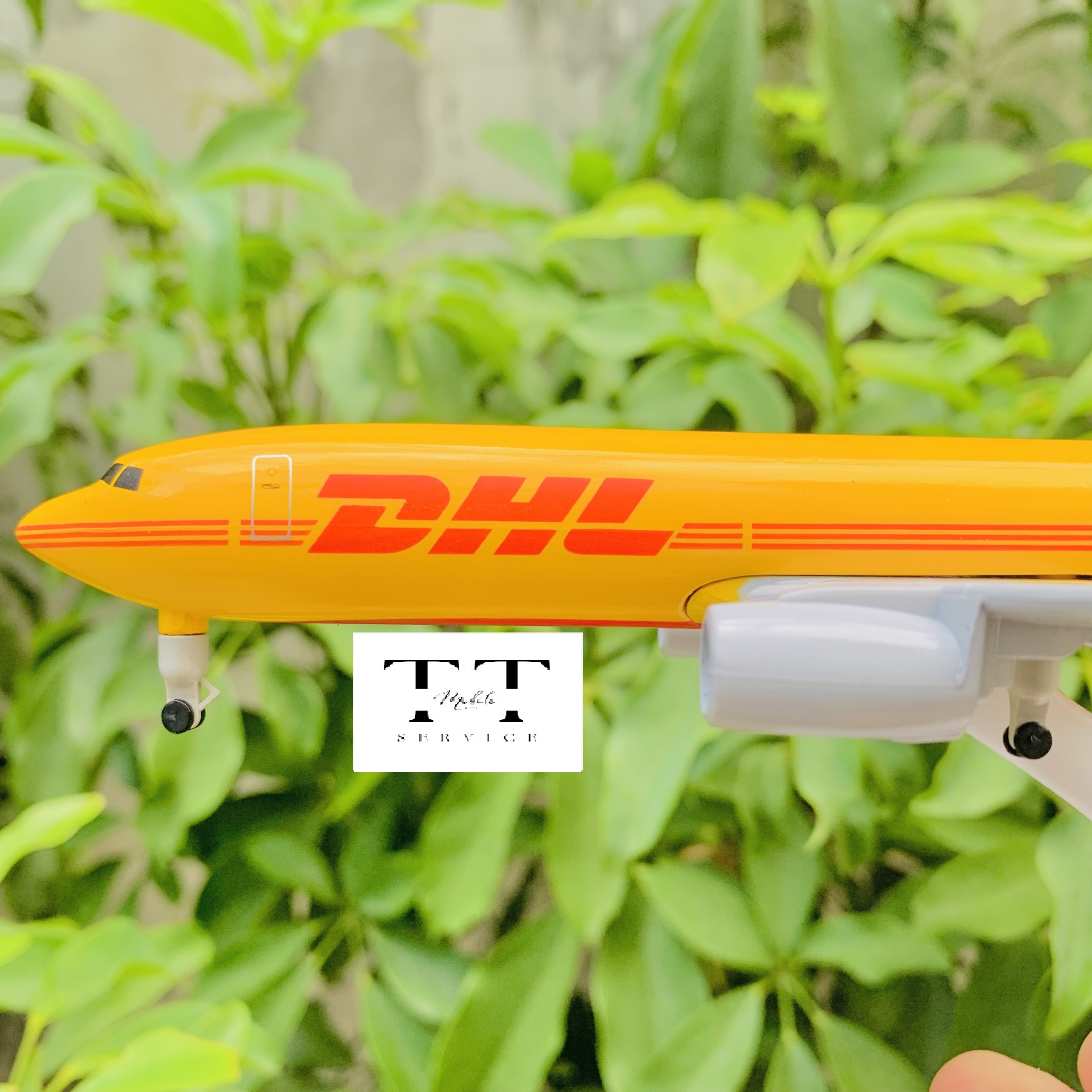 Mô Hình Máy Bay Kim Loại 20Cm Cao Cấp Hãng DHL Tặng Kèm Chân Đế