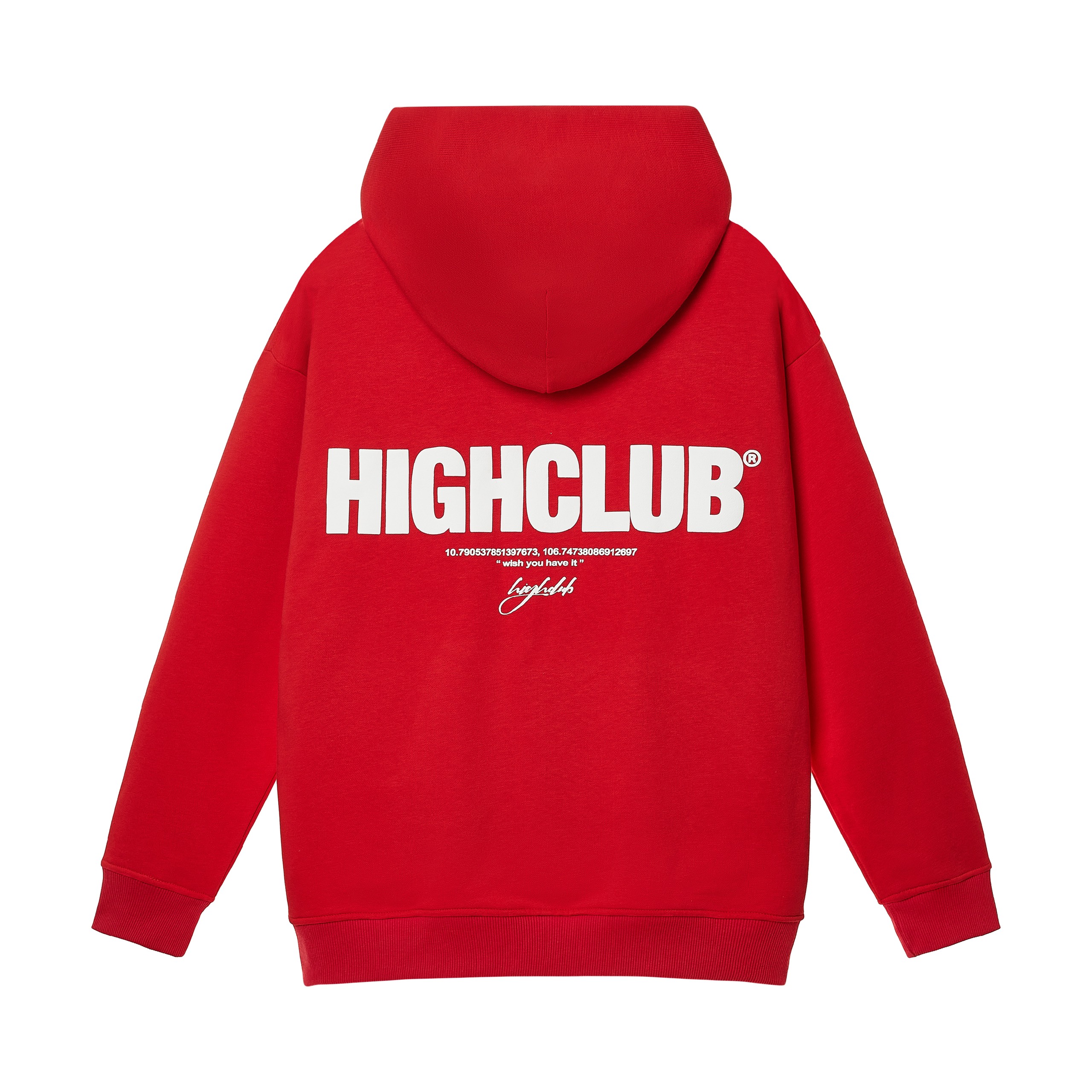 Áo Hoodie BASIC Mũ Trùm Đen/Hồng/Trắng/Xanh Dương/Đỏ Nỉ Cotton - HIGHCLUB Brand Chính Hãng