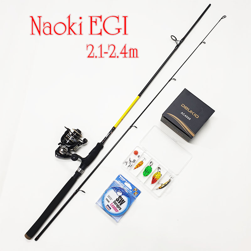 Bộ cần câu cá lure máy đứng naoki egi máy ac4000 kèm hộp mồi câu lure câu cá lớn b-lu-d02