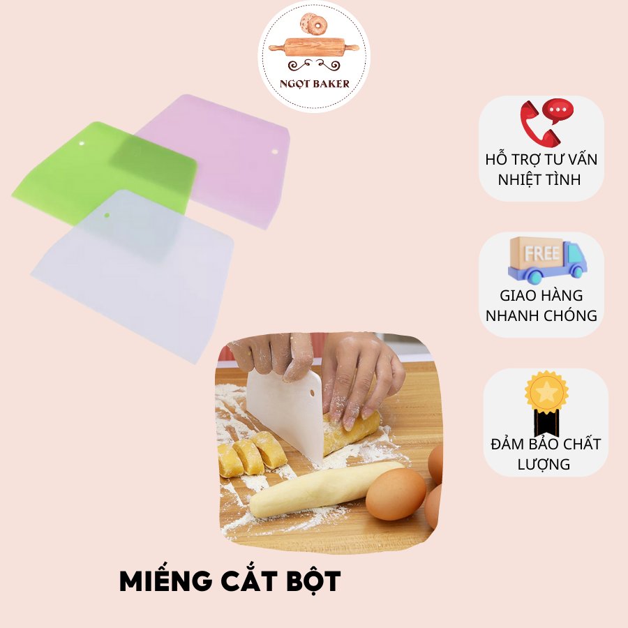 Miếng cắt bột/ chà láng, vét bột nhựa màu dùng để chia miếng bột bằng nhau, dễ dàng hơn giao màu ngẫu nhiên