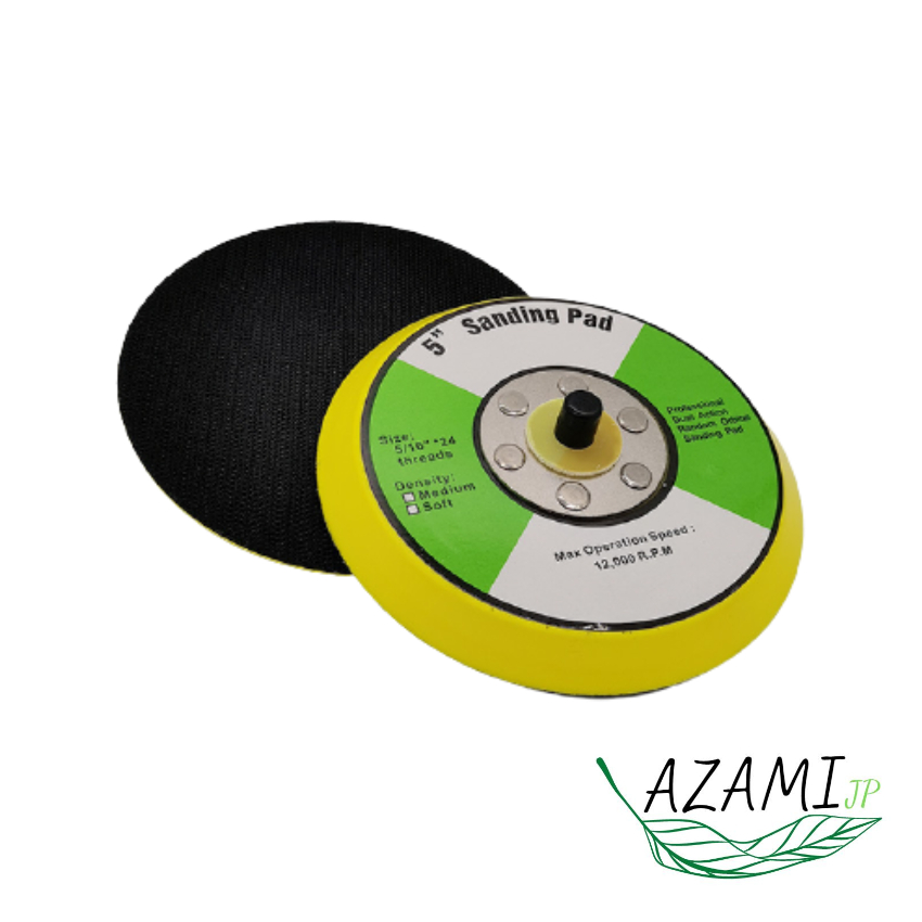 Đế Chà Nhám Hơi Tròn 5 Inch , 125mm , 12.5cm Đế Đĩa Gắn Phớt , Loại Mặt Đế Gai , Hàng Chuẩn Hãng