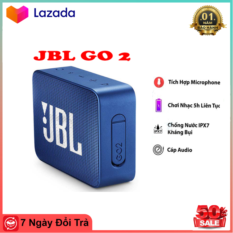 Loa bluetooth jbl go 2 , loa di động jbl go 2 fullbox new 100%, chống nước tiêu chuẩn ipx7, loa bluetooth không dây