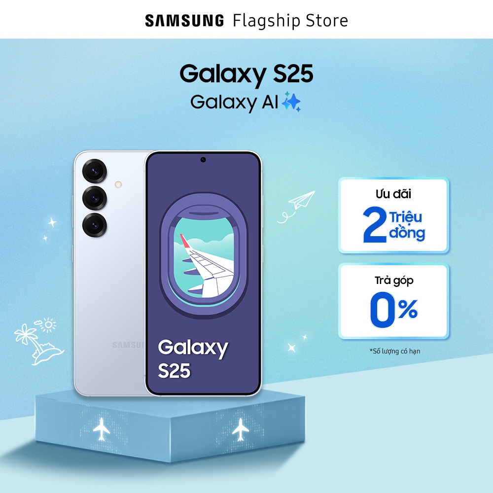 Điện thoại Samsung Galaxy S25, Điện thoại AI, Tìm kiếm thông minh, Video camera đêm Nightography, Chip Snapdragon