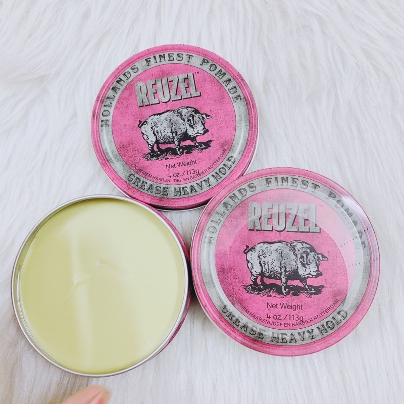Sáp Vuốt Tóc Reuzel Blue Pomade Heo Xanh Dương & Reuzel Pink Pomade siêu giữ nếp 113gr _ Camy shop68