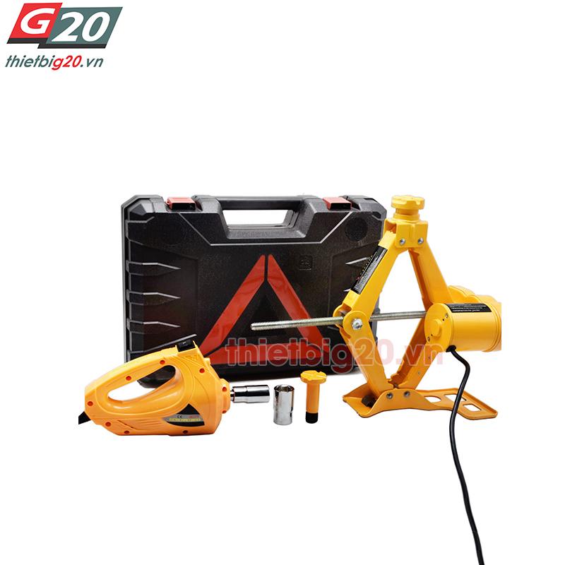 BỘ CỨU HỘ LỐP XE 2-IN-1 GỒM KÍCH NÂNG Ô TÔ VÀ MÁY VẶN ỐC (DÙNG ĐIỆN 12V)