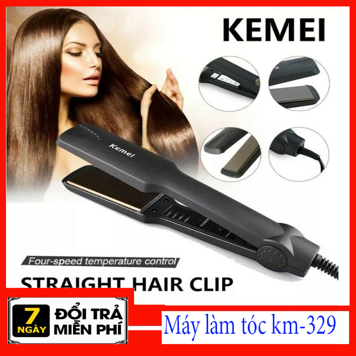 { Siêu rẻ } Máy Là tóc , máy ép tóc , máy duỗi Thẳng Tóc 4 Mức Nhiệt KEMEI 329-Dụng Cụ Tạo Kiểu,Làm Đẹp, Là Thẳng Tóc