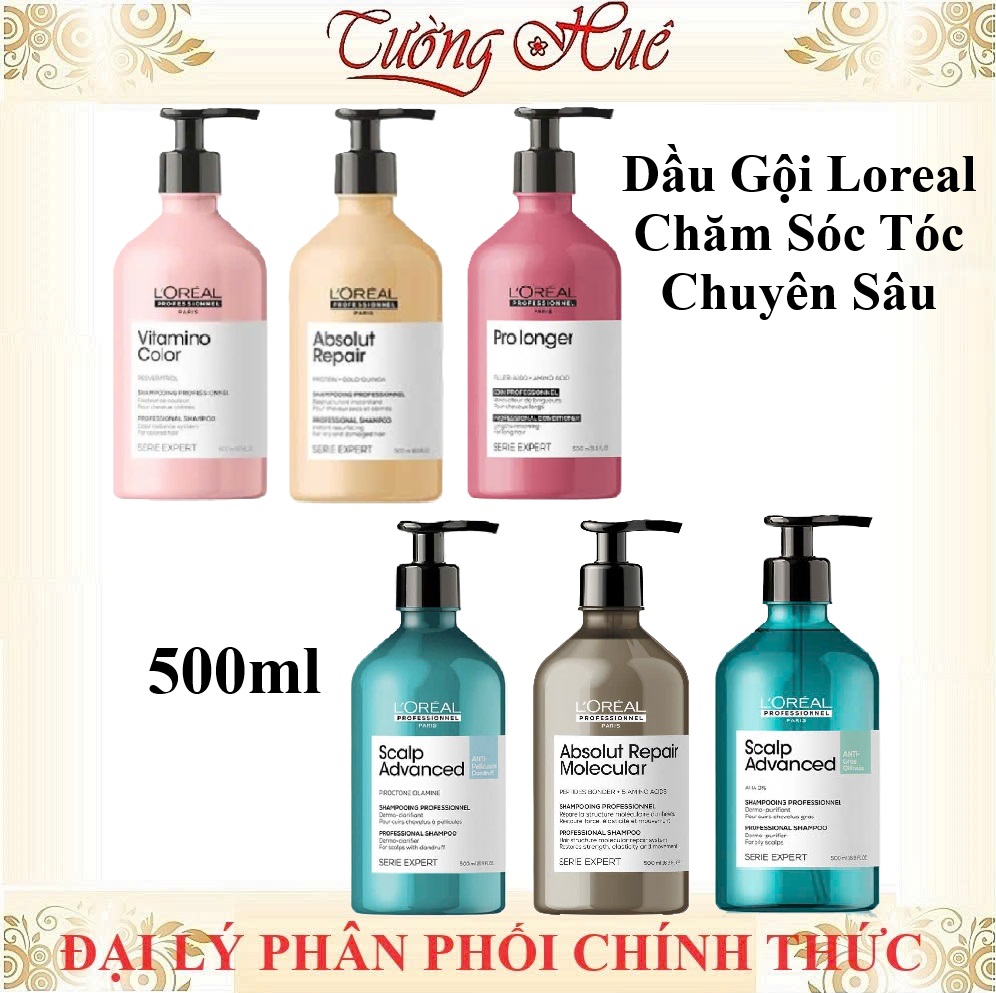 Dầu Gội Loreal Serie Expert Chăm Sóc Tóc Chuyên Sâu Shampoo - 500ml (Có lựa chọn)