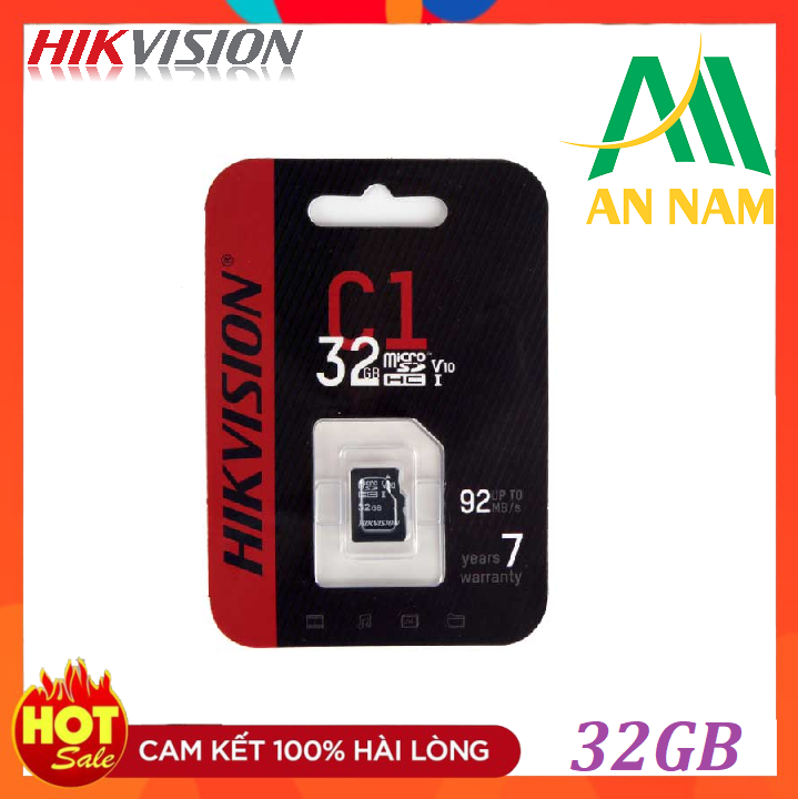 Thẻ nhớ hikvision 32gb hs-tf-c1 92mb/s chuyên dùng cho camera kèm adapter