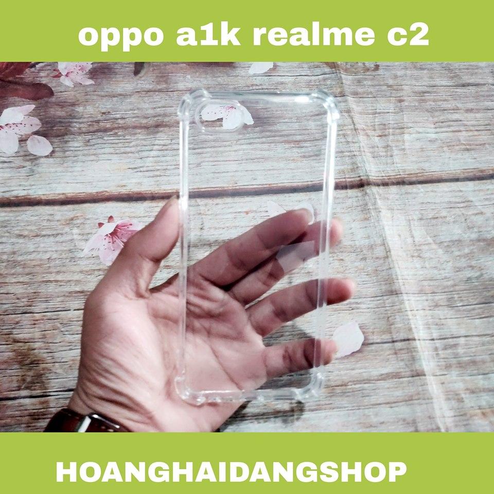 Ốp lưng oppo a1k realme c2 chống sốc dẻo trong