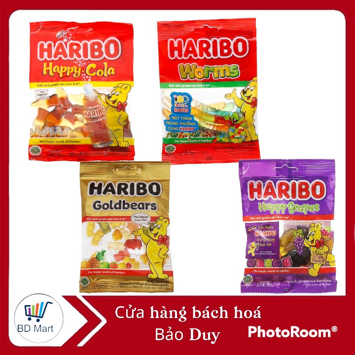 Kẹo dẻo vị trái cây Haribo gói 80g