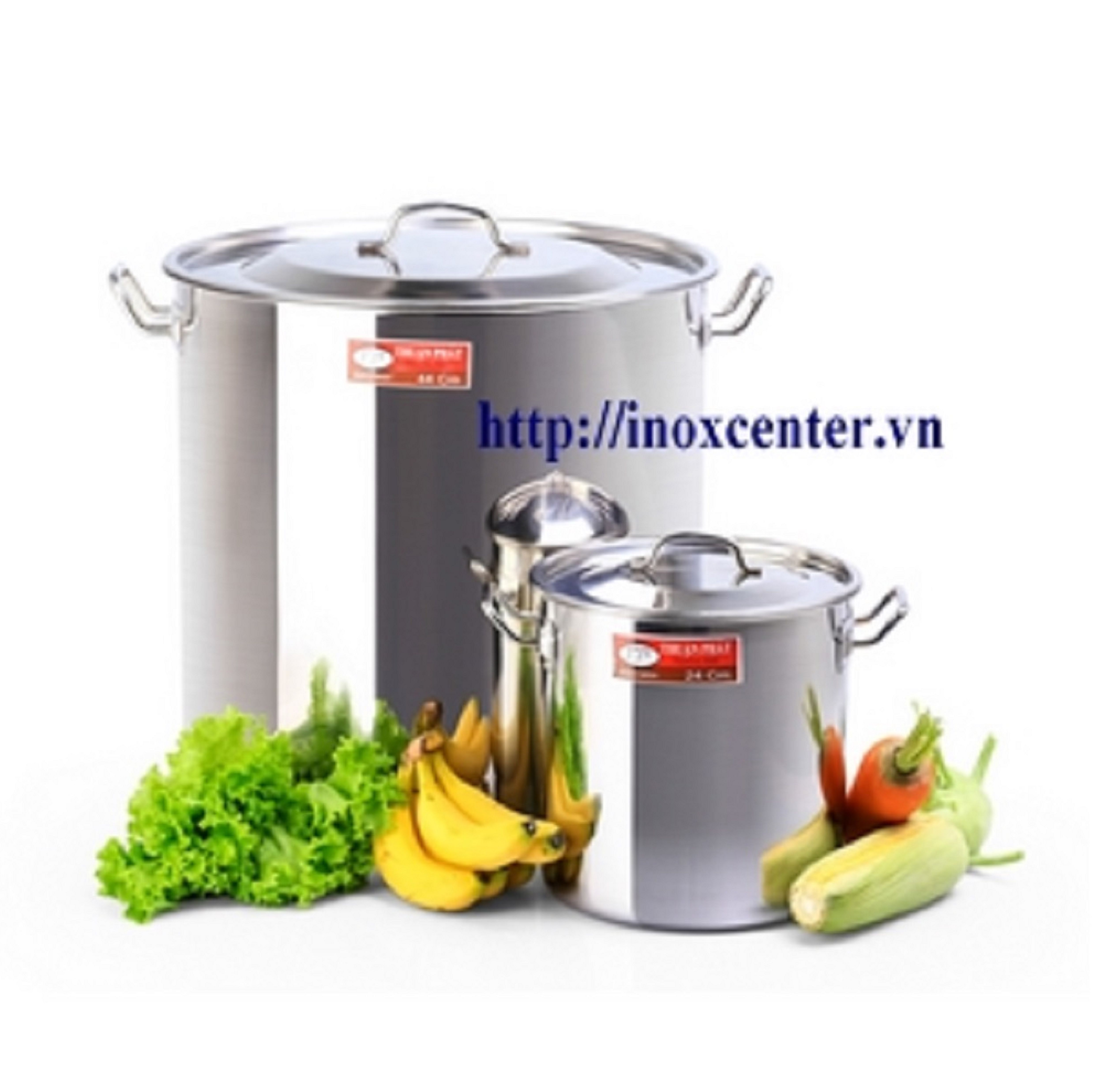 Nồi súp inox 430 - 16 lít / nồi yokoko store lớn đa năng dùng nấu bánh chưng , luộc gà, nấu phở