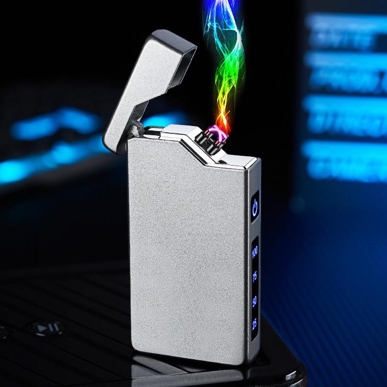 Bật lửa điện, hộp quẹt điện plasma chống gió tốt, màn hình hiển thị mức pin, sạc pin cổng type C tiện lợi XH215, nhỏ gọn tiện lợi kèm dây sạc và hộp đựng