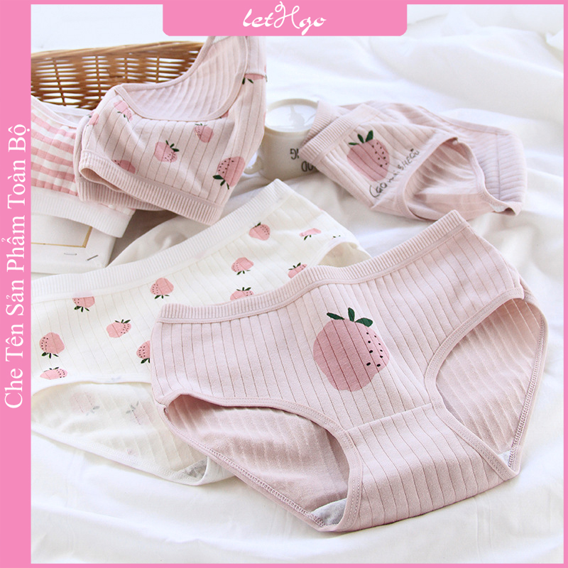 Quần lót cotton co dãn 4 chiều dâu cute 671