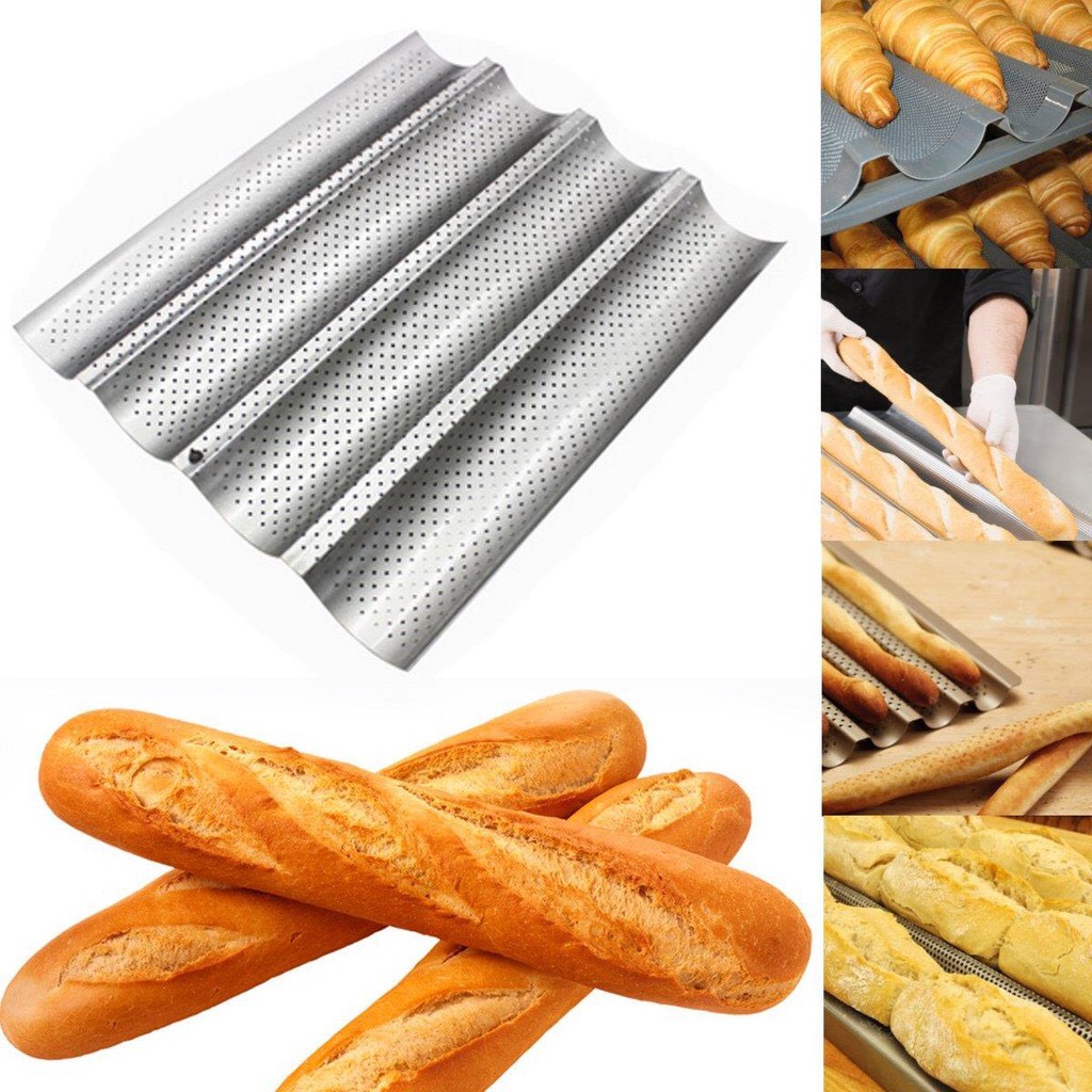 Khay nướng bánh mì 4 rãnh 38x33cm
