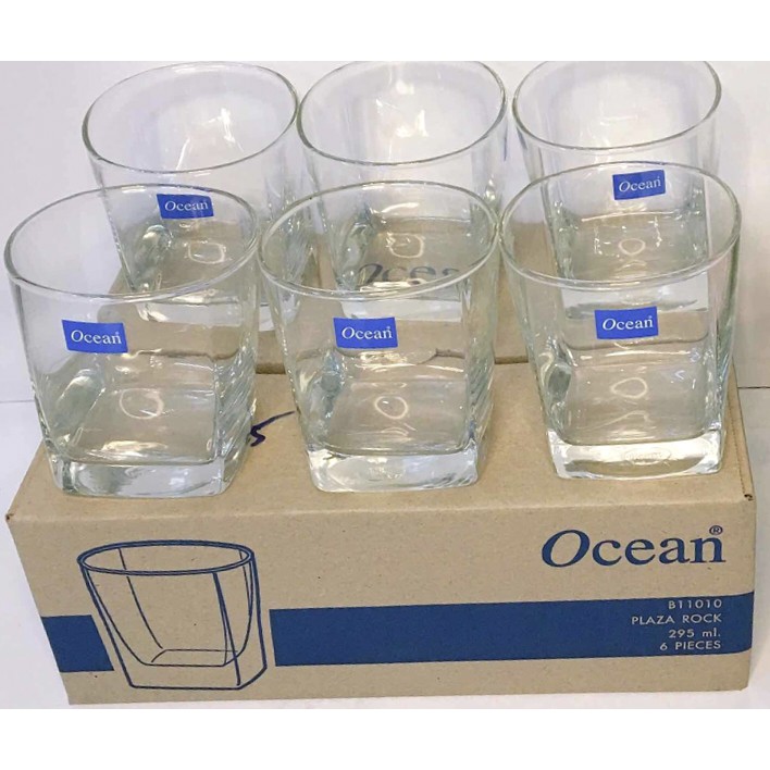 Bộ 6 ly cốc thủy tinh thái lan ocean vuông 195ml-295ml hàng chính hãng giá rẻ b11007-b11010
