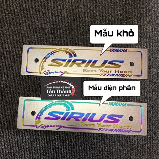 Bảng tên titan Sirius kèm bass ốc